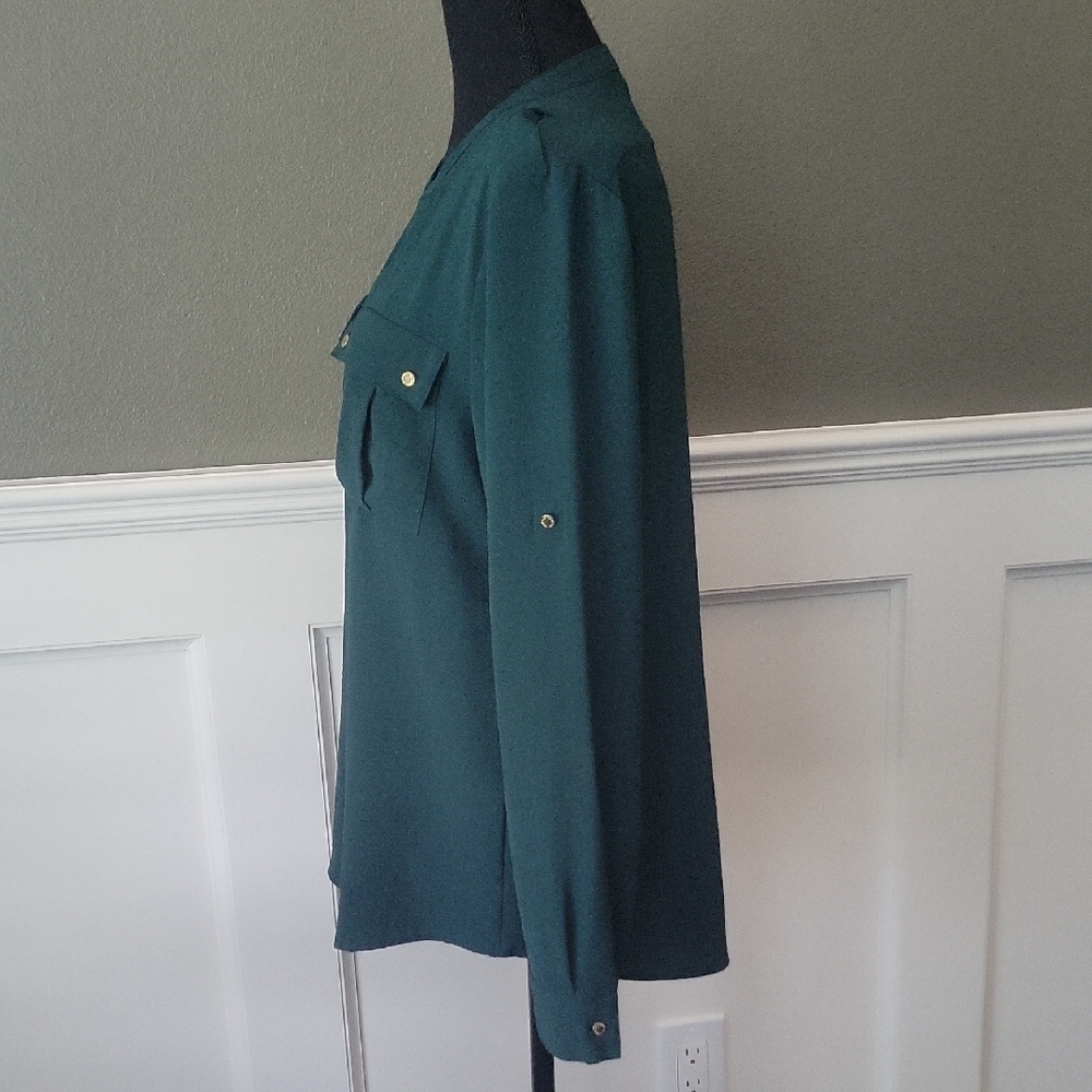Calvin Klein Teal Button-Up Shirt - Picture 2 of 5